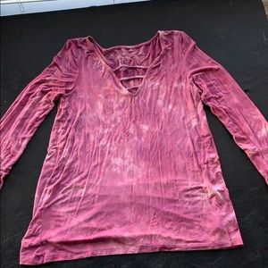 Pink long sleeved shirt